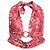 Top Halter de Seda Impresa Dolce & Gabbana Rosa Roja Verde Naranja