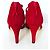 Sandali gladiatore in suede rosso Stuart Weitzman - vista 3