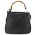 Borsa a spalla Gucci Bamboo in pelle 2 in 1 Nero Oro 001 200182 1577 Auth BA11211 D'oro - vista 2