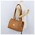 Borsa Tote Vicetos Logogram MCM in pelle PVC marrone e oro Auth 174495 D'oro - vista 22