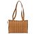 Borsa Tote Vicetos Logogram MCM in pelle PVC marrone e oro Auth 174495 D'oro - vista 3