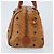 MCM Vicetos Logogram Borsa a Mano in Pelle PVC Marrone Oro Auth BSZ338 D'oro - vista 5