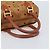 MCM Vicetos Logogram Borsa a Mano in Pelle PVC Marrone Oro Auth BSZ338 D'oro - vista 7