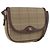 Borsa a Spalla Burberrys Nova Check in Tela Marrone Oro Auth bs33868 D'oro