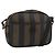 Pequin Borsa a Spalla in Tela Pecan FENDI PVC Marrone Nero Auth ep13800