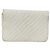 CHANEL Borsa a Spalla Matelassé in Pelle di Agnello Bianco Oro CC Auth BA11362A D'oro - vista 3