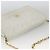 CHANEL Borsa a Spalla Matelassé in Pelle di Agnello Bianco Oro CC Auth BA11362A D'oro - vista 6