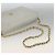 CHANEL Borsa a Spalla Matelassé in Pelle di Agnello Bianco Oro CC Auth BA11362A D'oro - vista 7
