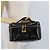 CHANEL COCO Marca Borsa Vanity in Pelle Lucida 2in1 Nera Oro CC Auth ARZ446 Nero D'oro - vista 23