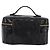 CHANEL COCO Marca Borsa Vanity in Pelle Lucida 2in1 Nera Oro CC Auth ARZ446 Nero D'oro - vista 3