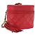 CHANEL Schultertasche aus Lammleder Rot Gold CC Auth AMZ310A Golden