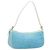 Céline CELINE C Macadam Canvas Accessory Pouch Suede Light Blue Gold Auth LNZ731A Golden