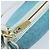 Céline CELINE C Macadam Canvas Accessory Pouch Suede Light Blue Gold Auth LNZ731A Golden - view 14