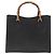 GUCCI Bamboo Hand Bag Leather Black Gold 002 853 0260 Auth ep13849 Golden - view 2