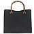 GUCCI Bamboo Hand Bag Leather Black Gold 002 853 0260 Auth ep13849 Golden - view 3