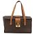 Céline Borsa a mano in tela Macadam CELINE in pelle PVC marrone oro Auth ARZ141 D'oro - vista 2