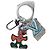 Portachiavi Louis Vuitton Bianco Blu Verde Arancione Silver hardware