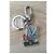 Portachiavi Louis Vuitton Bianco Blu Verde Arancione Silver hardware - vista 3