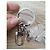 Portachiavi Louis Vuitton Bianco Blu Verde Arancione Silver hardware - vista 6