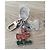 Portachiavi Louis Vuitton Bianco Blu Verde Arancione Silver hardware - vista 9