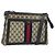 Borsa a Spalla Gucci GG Supreme Sherry Line PVC Blu Navy Oro Auth ep13829 D'oro