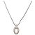 Collana Christian Dior metallo Argento Auth BA11479
