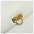Borsa a Spalla Gancini in Pelle Bianca e Oro Salvatore Ferragamo Auth ARZ115 Bianco D'oro - vista 15