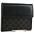 Céline CELINE Macadam Canvas Trifold Wallet PVC Leather Black Gold Auth am11034V Golden