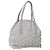 Jimmy Choo Tote Bag aus Wildleder Silber authentisch bs33845