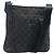 Bolsa de Ombro GG Canvas Gucci Preto Prata 122793 Auth bs34005