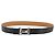 Hermès Cinturón reversible de cuero HERMES Constance Mini 29,1"" Negro Auth BSZ097