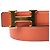 Cinto reversível H em couro Togo e Box laranja/chocolate da Hermès - vista 4