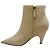 Casadei Eggshell Leather Frenchie Booties Beige - view 3