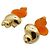 Orecchini Christian Dior Conchiglia Resina Arancione e Oro Multicolore - vista 2