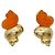 Orecchini Christian Dior Conchiglia Resina Arancione e Oro Multicolore - vista 3
