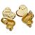 Orecchini Christian Dior Conchiglia Resina Arancione e Oro Multicolore - vista 4
