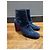 Stivaletti in suede blu navy Christian Louboutin - vista 11