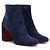 Stivaletti in suede blu navy Christian Louboutin - vista 7