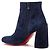 Stivaletti in suede blu navy Christian Louboutin - vista 8