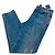 CHANEL 22P Jeans in denim blu e multicolore con stampa logo FR 40 - vista 7