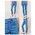 CHANEL 22P Jeans in denim blu e multicolore con stampa logo FR 40 - vista 8