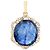 Anonyme Saphirsteinanhänger mit Diamanten Blau
