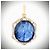 Anonyme Saphirsteinanhänger mit Diamanten Blau - Ansicht 2