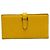 Béarn Hermès Portafoglio lungo Hermes Bearn Soufflet in vitello Epsom Giallo - vista 2