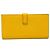 Béarn Hermès Portafoglio lungo Hermes Bearn Soufflet in vitello Epsom Giallo - vista 4