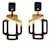 Hermès Brincos de chifre de búfalo Hermes Rhythm Rosa Multicor