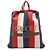 Gucci Druck Canvas Leder Rucksack Weiß Rot Blau