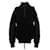 Moncler Schwarzer Pullover mit Nylon-Einsätzen  - Ansicht 1