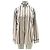 Autre Marque Camicia bianca a righe blu e rosse in cotone Bianco