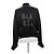 Giacca in satin nero Comme Des Garcons con scritte - vista 2